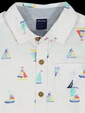 Nautica Kids' 3T Button Down Shirt - Sailboat